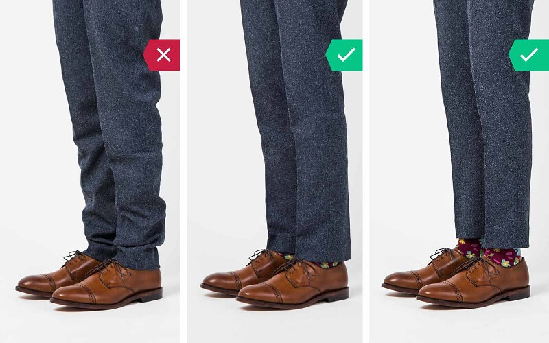 Cara Memakai Celana Panjang yang Benar - Panjang Celana di Atas Sepatu